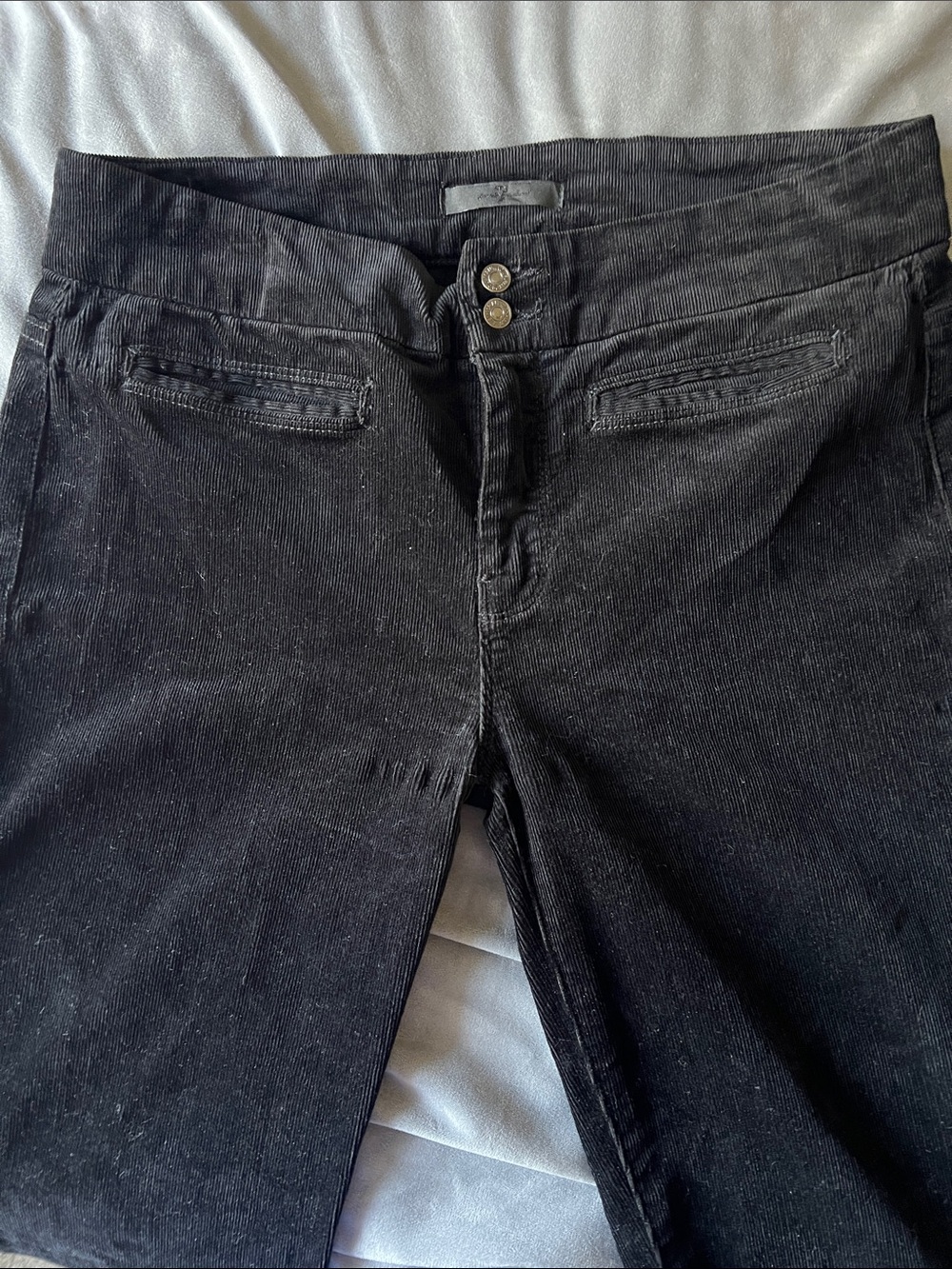 7 For All Mankind Black Flare Jeans - Picture 9 of 12